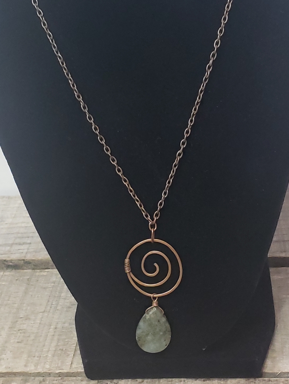 ARTISAN Wire-Wrapped Teardrop Necklace